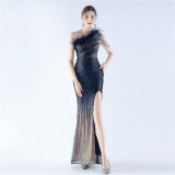 Plus Size Women Sequin Formal Party Evening Dress