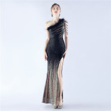Plus Size Women Sequin Formal Party Evening Dress