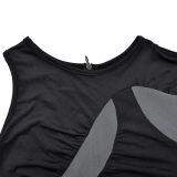 Fashionable Women's Solid Color One Shoulder Round Neck Sexy Dress