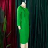 Women's Fall/Winter Chic Elegant Office African Dress