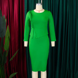 Women's Fall/Winter Chic Elegant Office African Dress