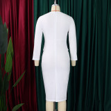 Women's Fall/Winter Chic Elegant Office African Dress