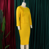 Women's Fall/Winter Chic Elegant Office African Dress