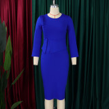 Women's Fall/Winter Chic Elegant Office African Dress