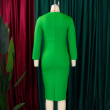 Women's Fall/Winter Chic Elegant Office African Dress