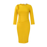 Women's Fall/Winter Chic Elegant Office African Dress