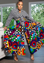 Spring And Autumn Tie-Dye Printed Mid-Waist Wide-Leg Pants Spring And Autumn Tie-Dye Printed Mid-Waist Wide-Leg Pants