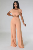 Sexy Patchwork Low Back Slim-Fitting Jumpsuit