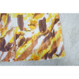 Women Lantern Long Sleeve Top and Wide Leg Pants Printed Casual Two-piece Set