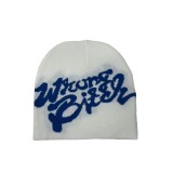 American Knitting Letter Embroidered Retro Beanie
