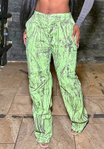 Women's Autumn And Winter Fashion Street Print Multi-Pocket Cargo Pants Casual Trousers Women's Autumn And Winter Fashion Street Print Multi-Pocket Cargo Pants Casual Trousers