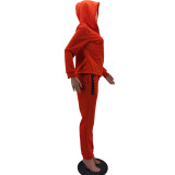 Women's Solid Color Zipper Fashion Casual Sports Two-Piece Pants Set