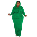 Women Long Sleeve Gathered Bodycon Dress