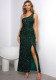 Women Summer Sexy Off Shoulder Slit Sequin Dress