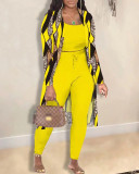 Women Printed Jacket and Trousers Three-Piece