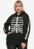 Plus Size Women Halloween Print Hoodies Plus Size Women Halloween Print Hoodies