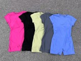 Women Backless Short Sleeve Yoga Outdoor Wear Fitness Romper