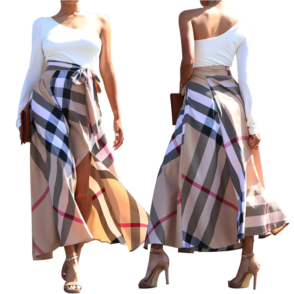 Printed One-Shoulder Slit Dress for Evening Wear