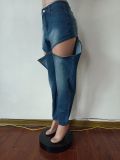 Stylish Stretch Ripped Hole Denim Pants
