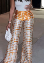 Classic Check Casual Plus Size Pants Classic Check Casual Plus Size Pants