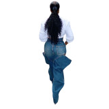 Stylish Stretch Ripped Hole Denim Pants