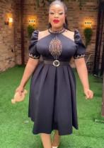 Fashionable Chic Formal Party Evening Gown African Women Plus Size Beaded Dress Fashionable Chic Formal Party Evening Gown African Women Plus Size Beaded Dress