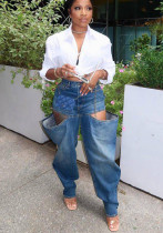 Stylish Stretch Ripped Hole Denim Pants Stylish Stretch Ripped Hole Denim Pants
