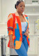 Women's Print Turndown Collar V-Neck Long-Sleeved Blazer
