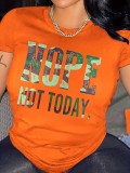 Plus Size Letter Printed T-Shirt For Women