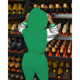 Women's Autumn And Winter Hoodies Hooded Zipper Long Sports Two Piece Tracksuit For Women