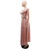 Women Off Shoulder Top and Skirt two-piece set