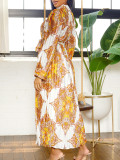 Women Autumn Printed Long Sleeve African Dress