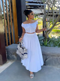 Women Off Shoulder Top and Skirt two-piece set