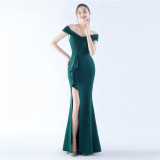 Women Off Shoulder Maxi Evening Dress
