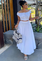 Women Off Shoulder Top and Skirt two-piece set Women Off Shoulder Top and Skirt two-piece set