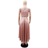 Women Off Shoulder Top and Skirt two-piece set