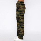 Trendy Denim Pants Women's Loose Street Camouflage Cargo Pants
