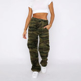 Trendy Denim Pants Women's Loose Street Camouflage Cargo Pants