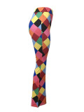 Women's Printed Pad-Dyed Flare Trousers