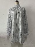 Spring And Autumn Fashionable Polka Dot Print Dress For Women