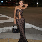 Women sexy lace Patchwork Top and Skirt two-piece set