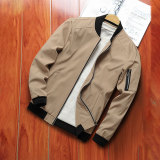 Men's Casual Zip Stand Collar Jacket