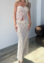 Women sexy lace Patchwork Top and Skirt two-piece set Women sexy lace Patchwork Top and Skirt two-piece set