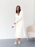 Women Bell Bottom Ribbed Knitting Dress