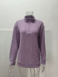 Men's Autumn Long Sleeve V-Neck Zipper Casual Top