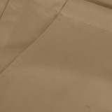 Women Solid Drawstring Casual Loose Athletic Cargo Pants