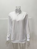 Men's Autumn Long Sleeve V-Neck Zipper Casual Top