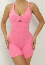 Women Crossover Tank Adjustable Hollow One-piece Yoga Suit Jumpsuit Women Crossover Tank Adjustable Hollow One-piece Yoga Suit Jumpsuit