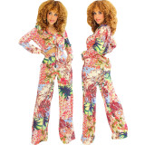 Sexy Fashion Digital Print Two-Piece Pants Set