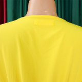 V-Neck Chic Elegant Slim Waist Belted Pleated High Waist Plus Size Dress